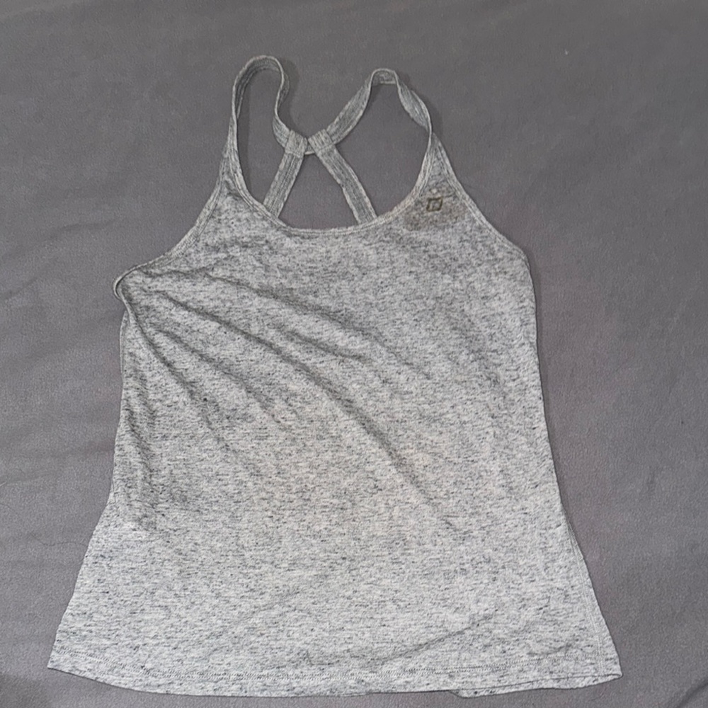 Lorna Jane Gray Backless Sleeveless Tank Top